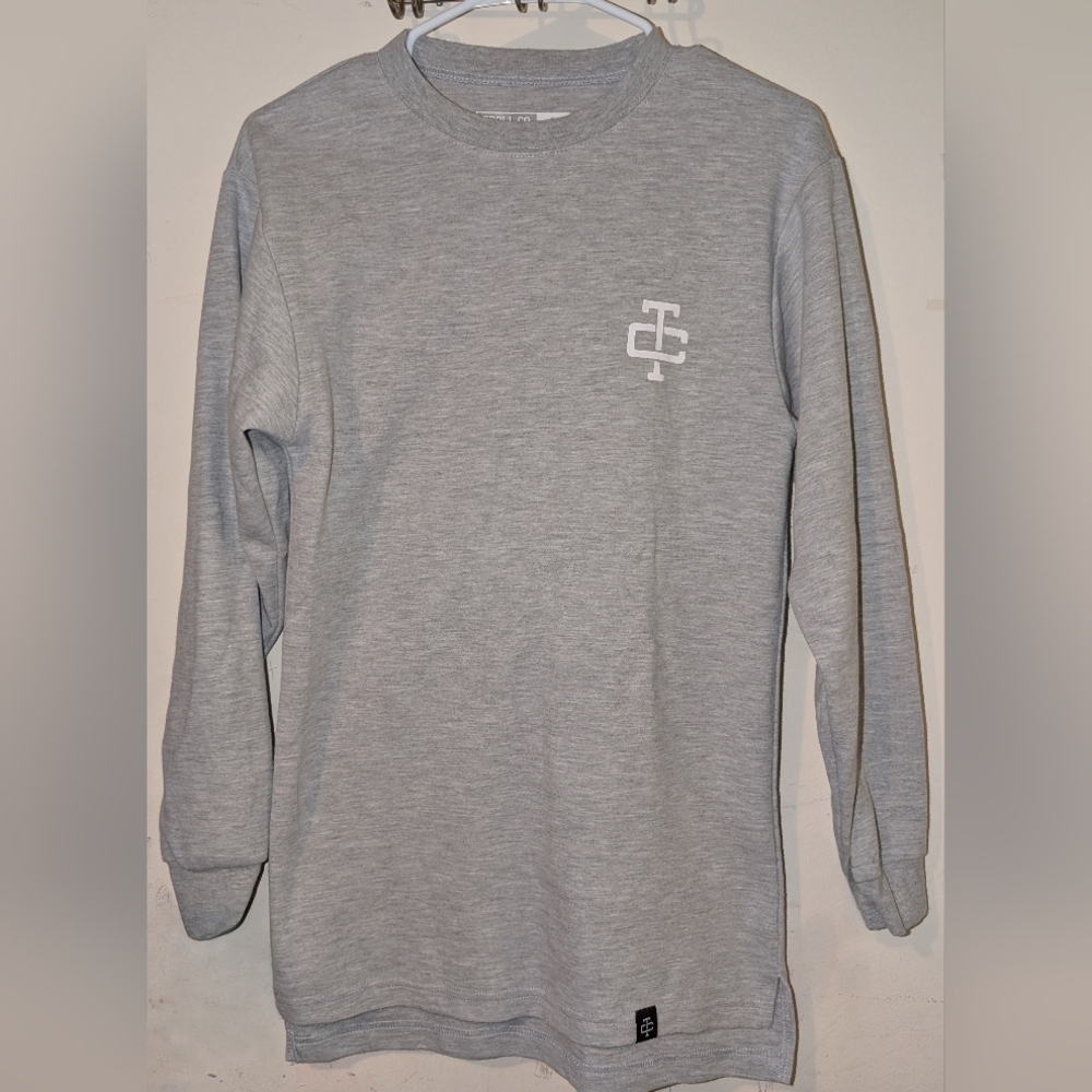 Gray Crewneck Sweatshirt with Logo